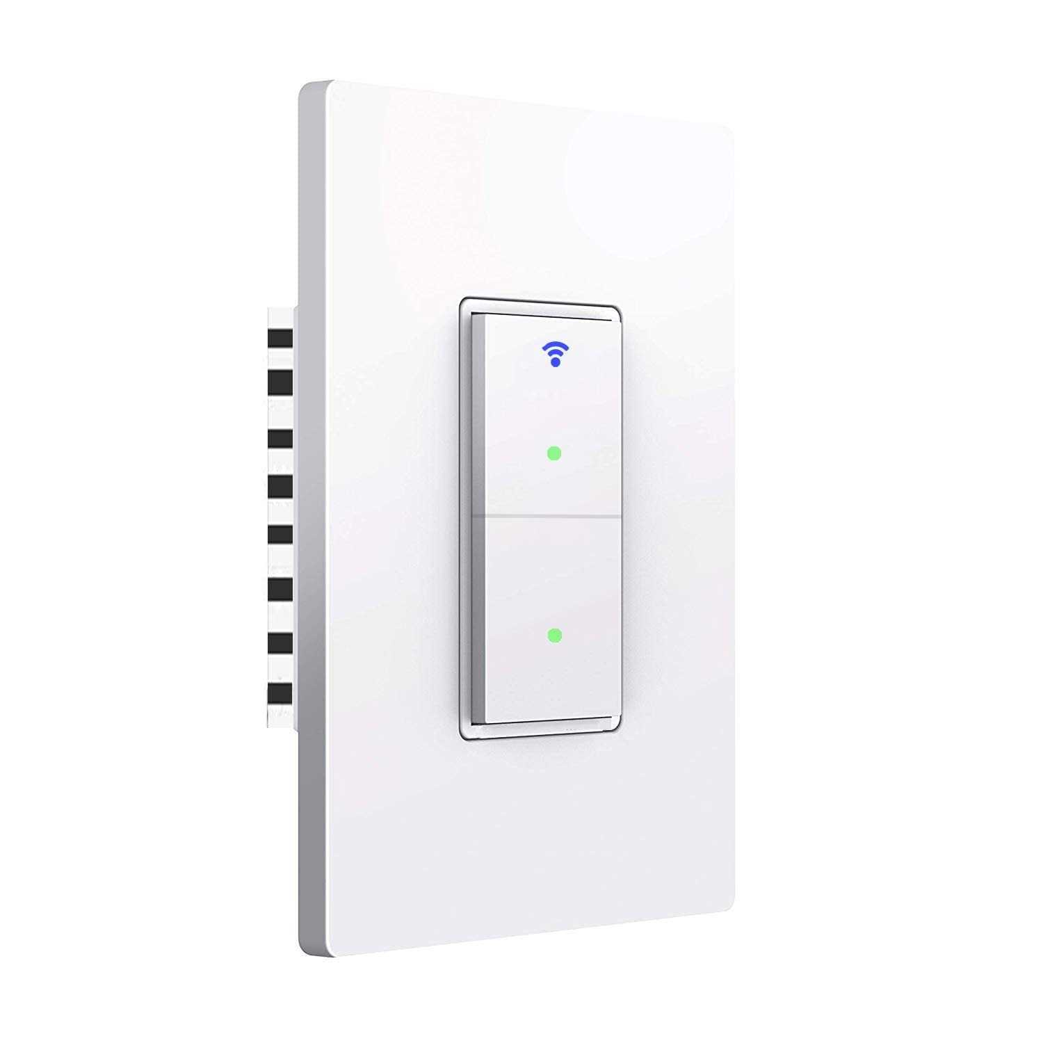 Smart Light Switch, Single-Pole WiFi Switch Compatible with Alexa, Google Home and SmartThings - Zenithce