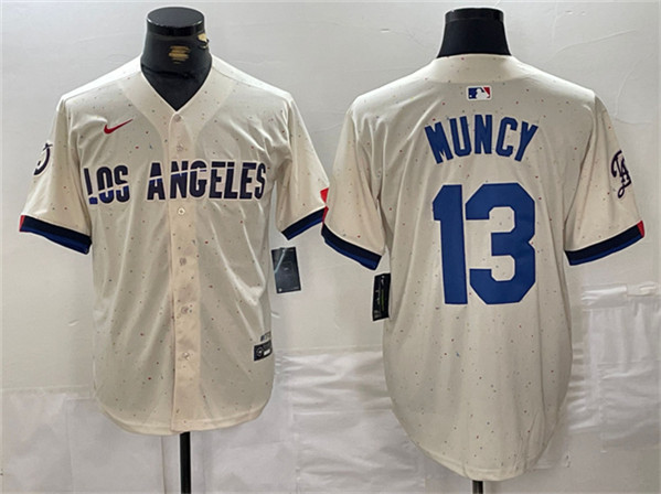 Los Angeles Dodgers #13 Max Muncy Cream Stitched Jersey - Zenithce