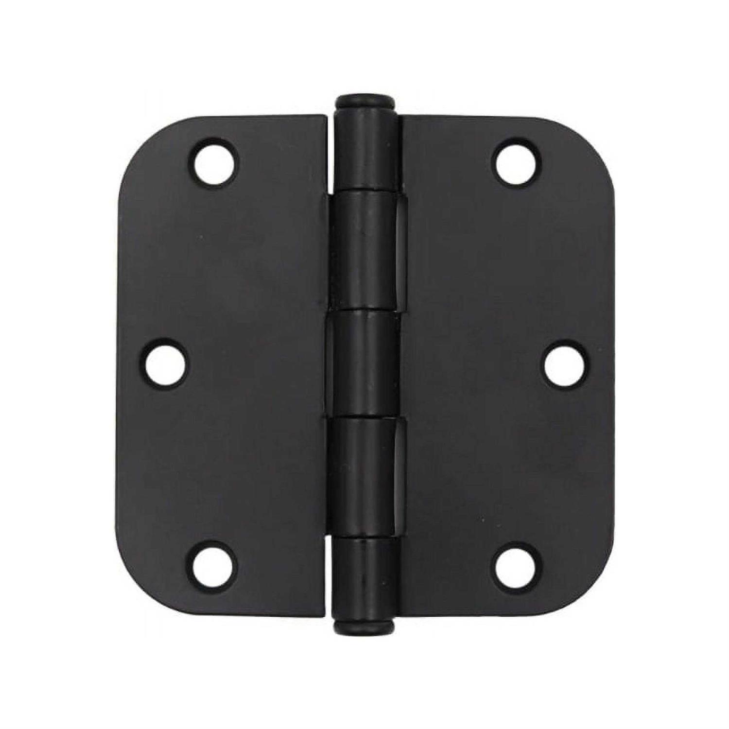 Everbilt 3-1/2 in. x 5/8 in. Radius Matte Black Door Hinge Value Pack - Zenithce