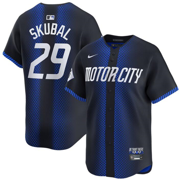 Detroit Tigers #29 Tarik Skubal 2024 Navy City Connect Cool Base Limited Stitched Jersey - Zenithce