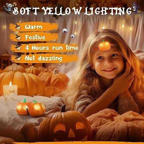 EverBrite Halloween Pumpkin Headlamp for Kids 2 Modes LED Head Lamp - Zenithce