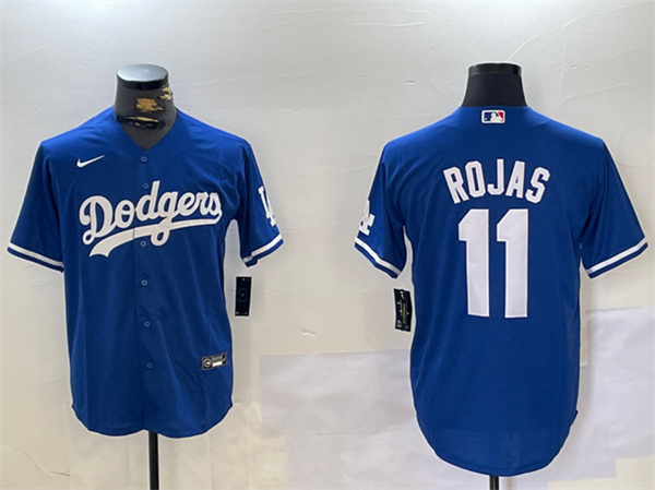 Los Angeles Dodgers #11 Miguel Rojas Royal Cool Base Stitched Jersey - Zenithce