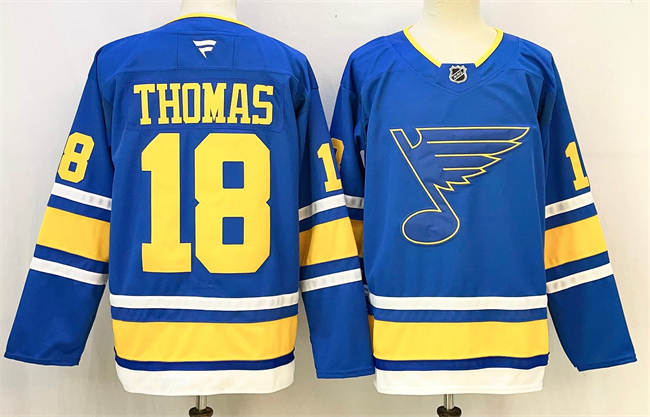 St.Louis Blues #18 Robert Thomas Blue 2025 Stitched Jersey - Zenithce