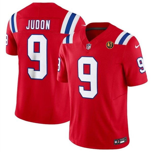 New England Patriots #9 Matthew Judon Red 2023 F.U.S.E. With John Madden Patch Vapor Limited Stitched Jersey - Zenithce