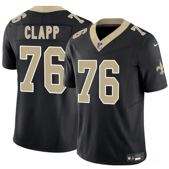 New Orleans Saints #76 Will Clapp Black 2025 F.U.S.E. Vapor Limited Stitched Jersey - Zenithce
