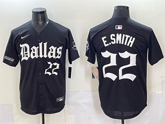 Dallas Cowboys #22 Emmitt Smith Black 'Gothic Lone Star Edition' Limited Stitched Jersey - Zenithce