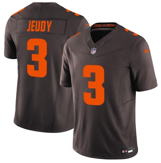 Cleveland Browns #3 Jerry Jeudy Brown 2025 F.U.S.E. 'Alpha Dawg Edition' Vapor Limited Football Stitched Jersey - Zenithce