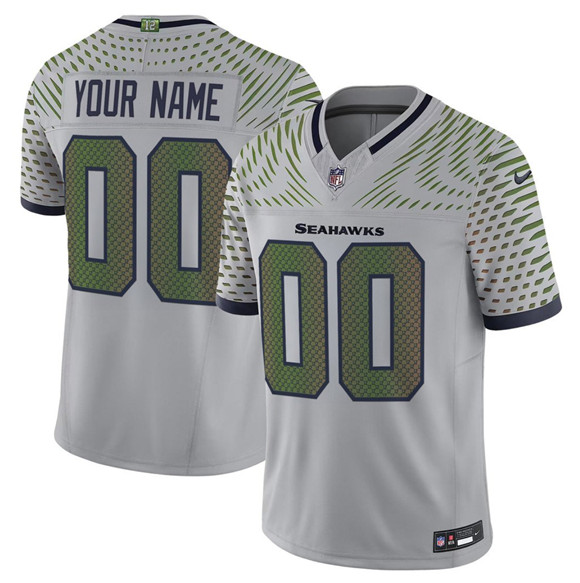 Seattle Seahawks Custom Gray 2025 F.U.S.E. “Rivalries” Vapor Untouchable Limited Stitched Jersey - Zenithce