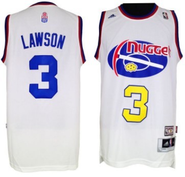 Denver Nuggets #3 Ty Lawson ABA Hardwood Classic Swingman White Jersey - Zenithce