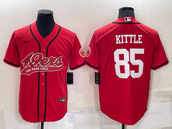 San Francisco 49ers #85 George Kittle Red Cool Base Stitched Baseball Jersey - Zenithce