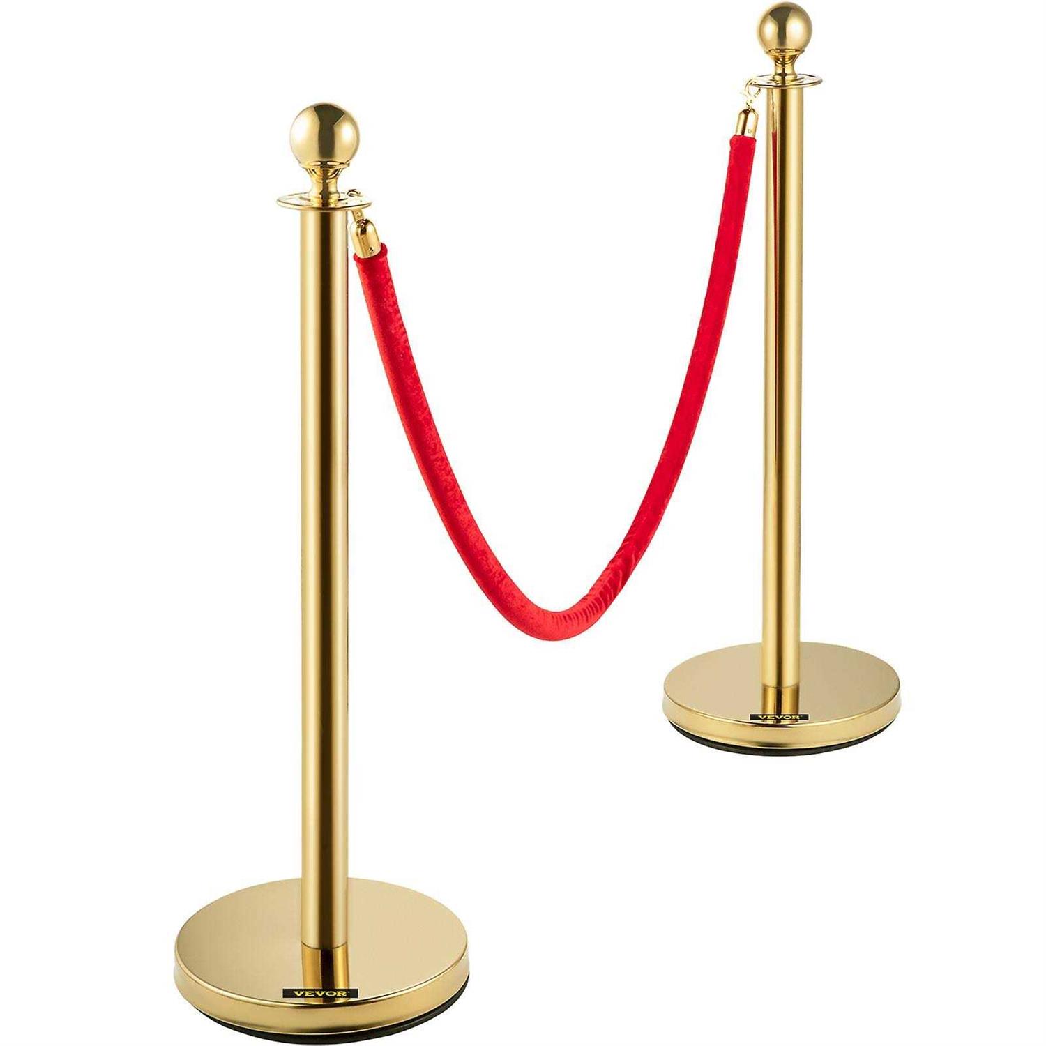 VEVOR Red Rope Stanchion Crowd Control - Zenithce