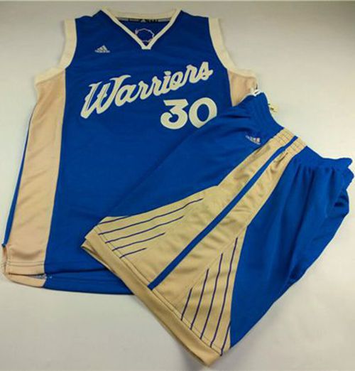 Warriors #30 Stephen Curry Blue 2015-2016 Christmas Day A Set Stitched Jersey - Zenithce