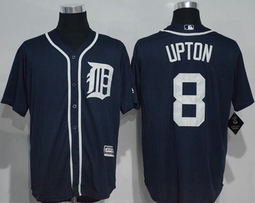 Tigers #8 Justin Upton Navy Blue New Cool Base Stitched Jersey - Zenithce