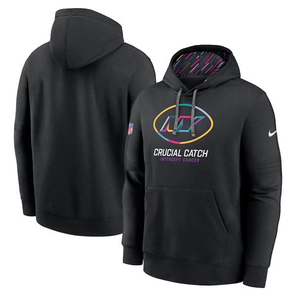 New York Jets Black 2024 Crucial Catch Club Pullover Hoodie - Zenithce