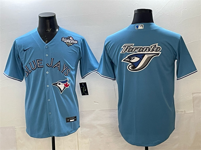 Toronto Blue Jays Team Big Logo Blue 2025 World Series Home Cool Base Stitched Jersey - Zenithce