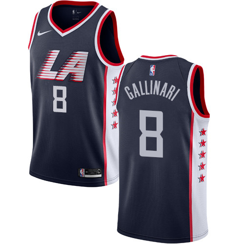 Clippers #8 Danilo Gallinari Navy Swingman City Edition 2018-19 Jersey - Zenithce