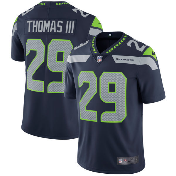 Seattle Seahawks #29 Earl Thomas Nike College Navy Vapor Untouchable Limited Stitched Jersey - Zenithce