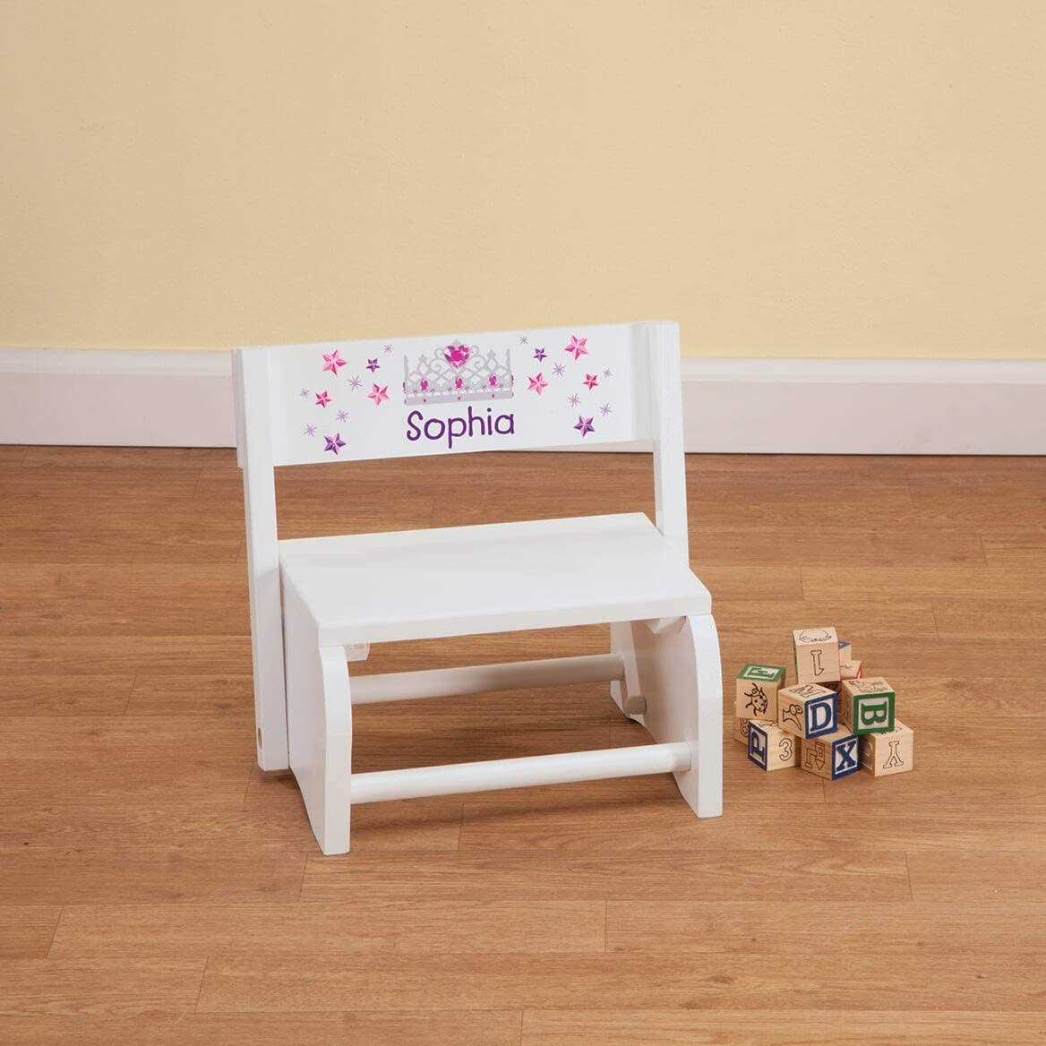 Fox Valley Traders Personalized Children’s White Step Stool - Zenithce