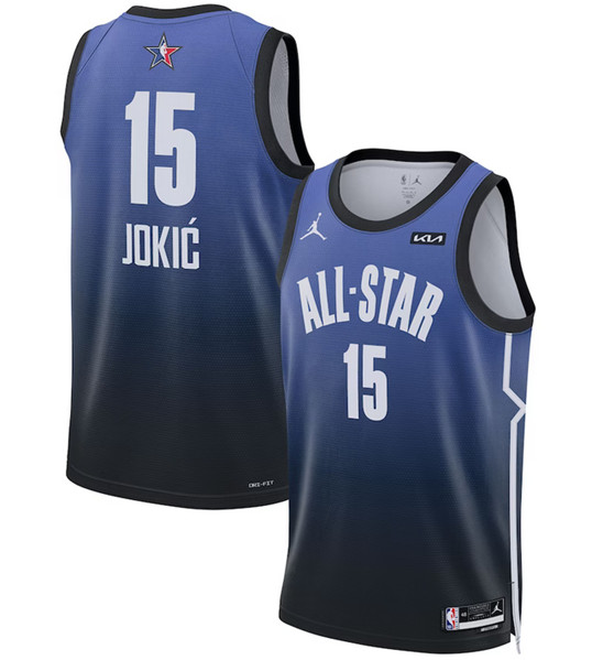 2023 All-Star #15 Nikola Jokic Blue Game Swingman Stitched Jersey - Zenithce