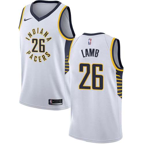 Pacers #26 Jeremy Lamb White Swingman Association Edition Jersey - Zenithce