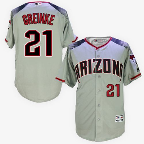 Diamondbacks #21 Zack Greinke Gray Brick New Cool Base Stitched Jersey - Zenithce