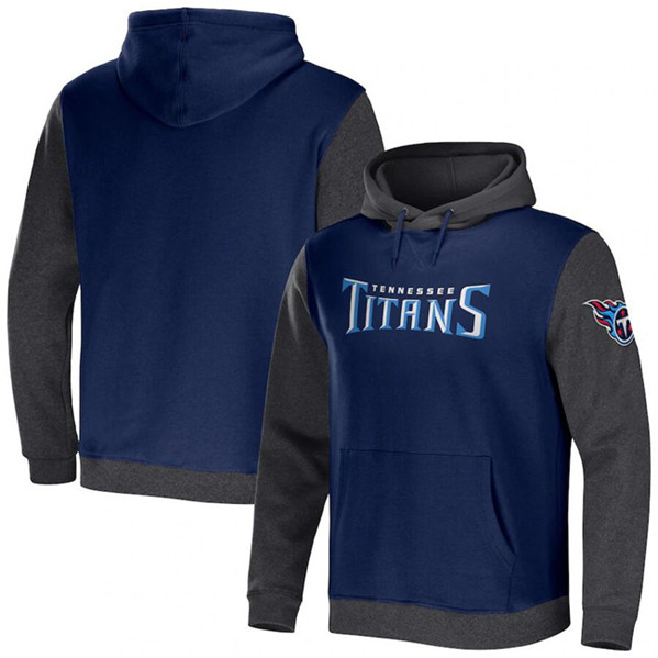 Tennessee Titans X Darius Rucker Collection Navy Charcoal Colorblock Pullover Hoodie - Zenithce