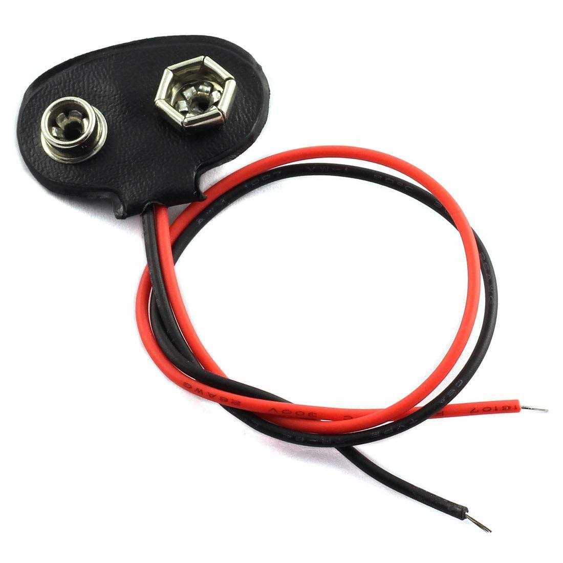 Sdtc Tech 5pcs T Type 9V Battery Clip Connector Positive Negative - Zenithce