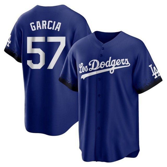 Los Angeles Dodgers #57 Luis Garcia Royal City Connect Cool Base With Patch Stitched Jersey - Zenithce