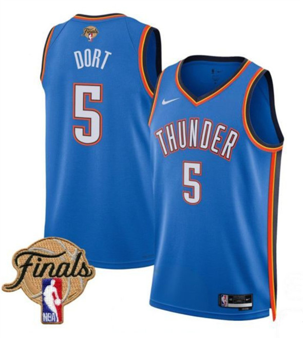 Oklahoma City Thunder #5 Luguentz Dort Blue 2025 Icon Edition Stitched Jersey - Zenithce