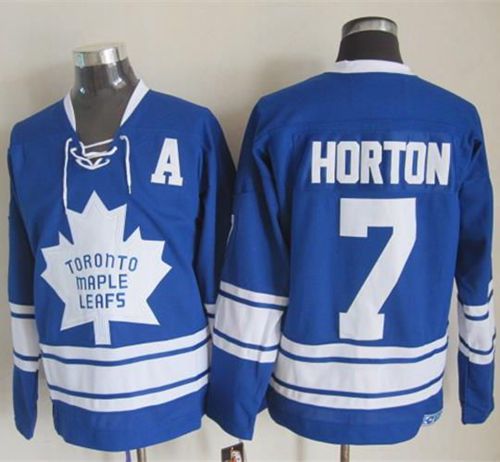 Maple Leafs #7 Tim Horton Blue CCM Throwback Third Stitched Jersey - Zenithce