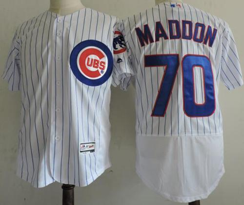 Cubs #70 Joe Maddon White Flexbase Authentic Collection Stitched Jersey - Zenithce