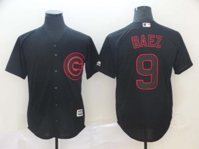 Chicago Cubs #9 Javier Baez Black Lights Out Stitched Jersey - Zenithce