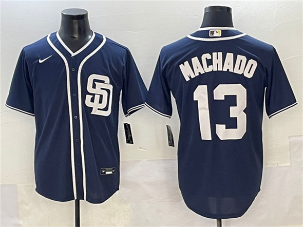 San Diego Padres #13 Manny Machado Navy Cool Base Stitched Jersey - Zenithce