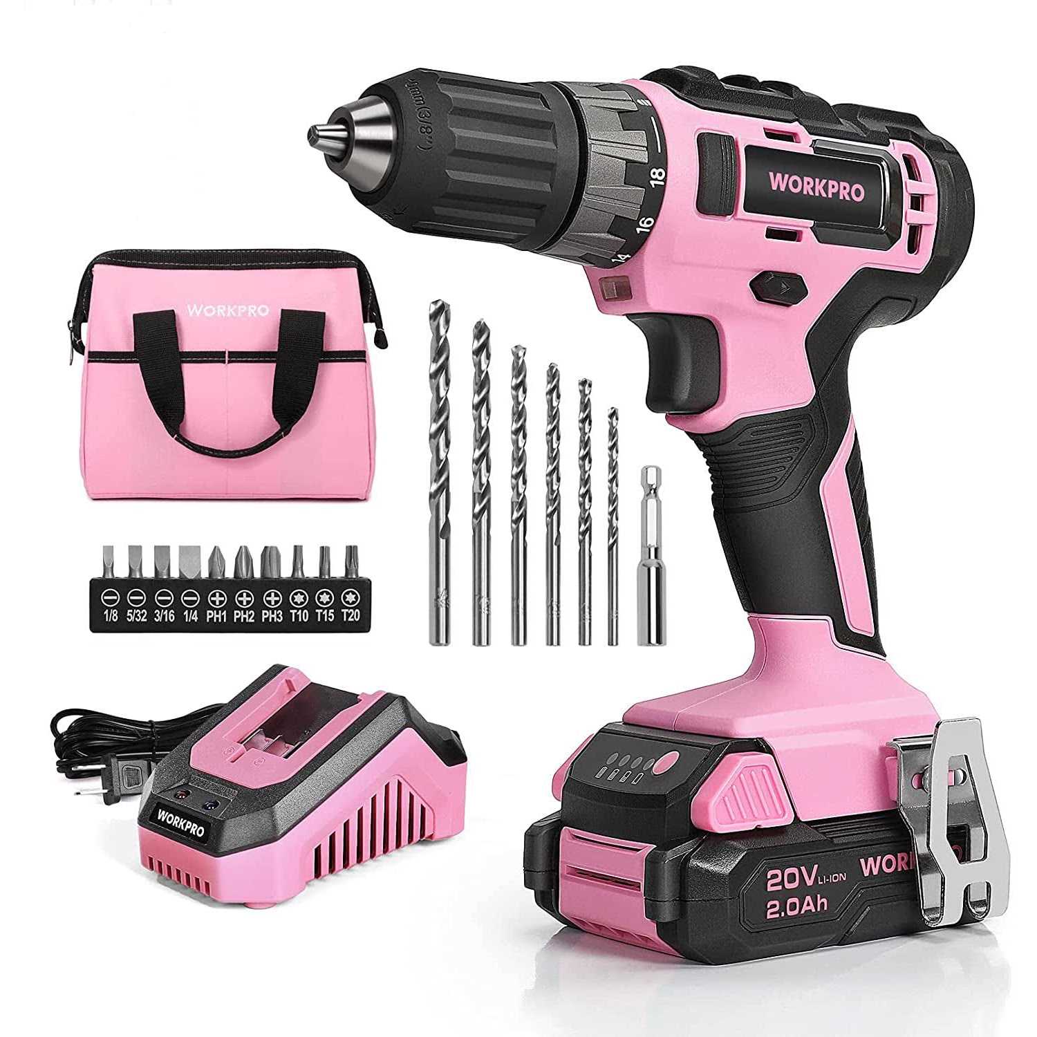 WORKPRO 20V Cordless Impact Wrench 1/2-inch 320 Ft Pounds Max Torque - Zenithce
