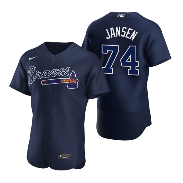 Atlanta Braves #74 Kenley Jansen Navy Flex Base Stitched Baseball Jersey - Zenithce