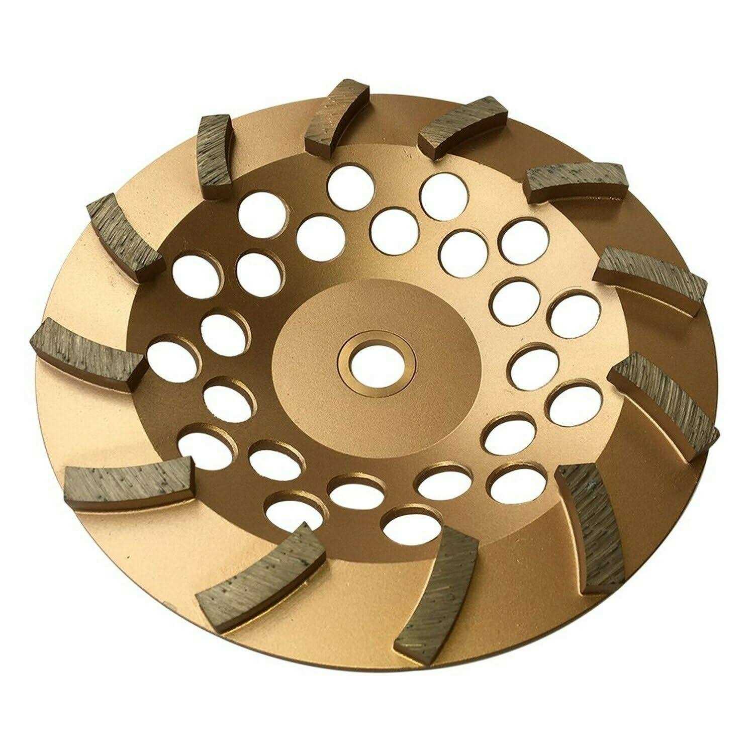 EDiamondTools 7 Diamond Grinding Wheels for Concrete or Masonry 12 Turbo Segments - Zenithce