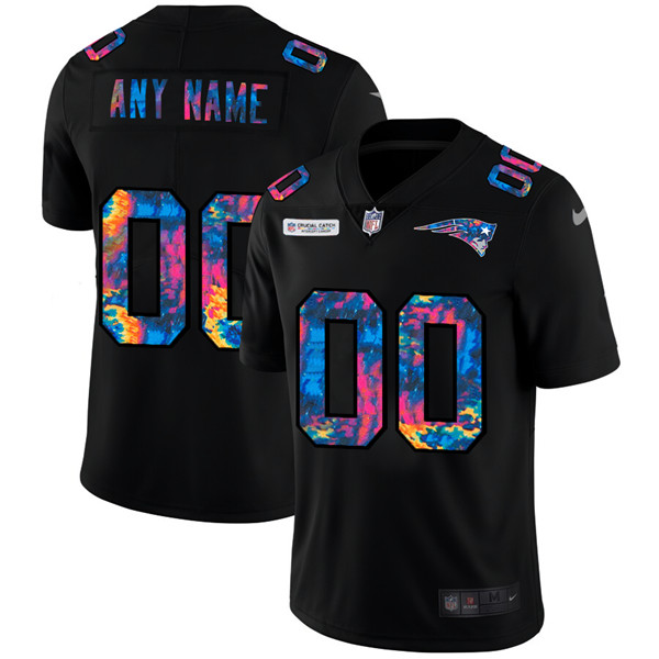 New England Patriots Customized Custom 2020 Black Crucial Catch Limited Stitched Jersey - Zenithce