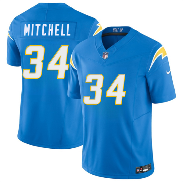 Los Angeles Chargers #34 Keaton Mitchell Blue 2026 F.U.S.E. Vapor Limited Stitched Jersey - Zenithce