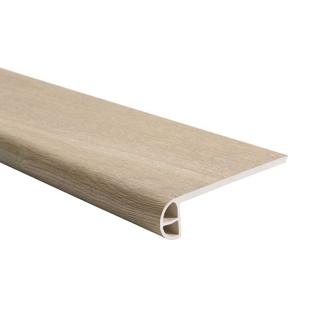 Malibu Wide Plank French Oak 0.944 in. T x 4.527 in. W x 94.48 in. L Vinyl Flush Stair Nose Molding - Zenithce