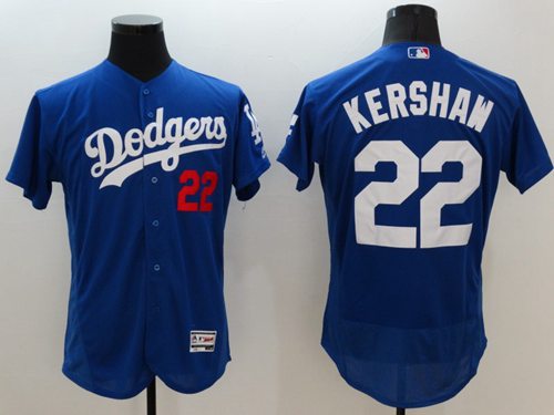 Dodgers #22 Clayton Kershaw Blue Flexbase Authentic Collection Stitched Jersey - Zenithce