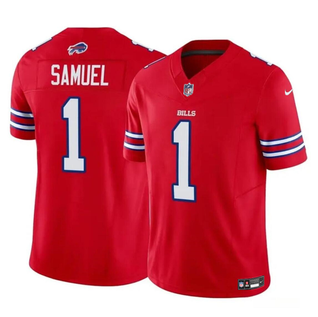 Buffalo Bills #1 Curtis Samuel Red 2023 F.U.S.E. Vapor Untouchable Limited Stitched Jersey - Zenithce