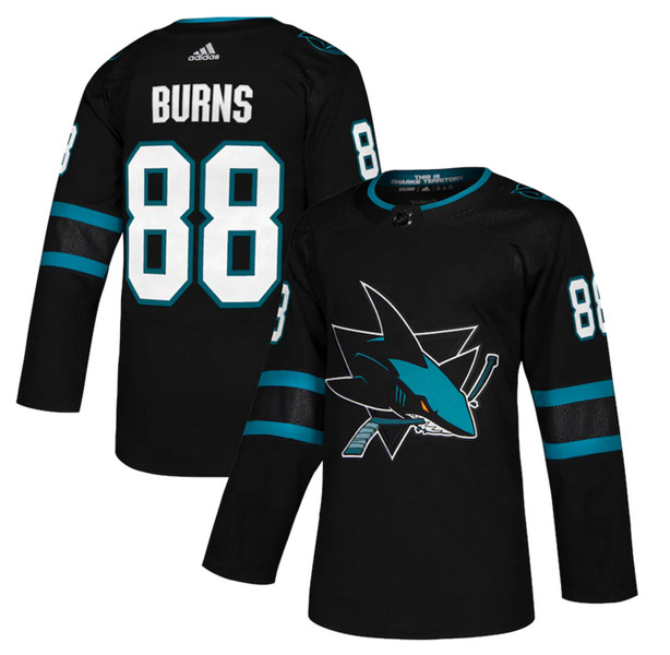 San Jose Sharks #88 Brent Burns Black Stitched Jersey - Zenithce