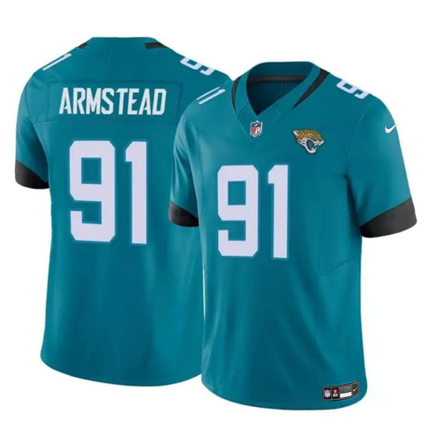 Jacksonville Jaguars #91 Arik Armstead Teal 2024 F.U.S.E Vapor Untouchable Limited Stitched Jersey - Zenithce