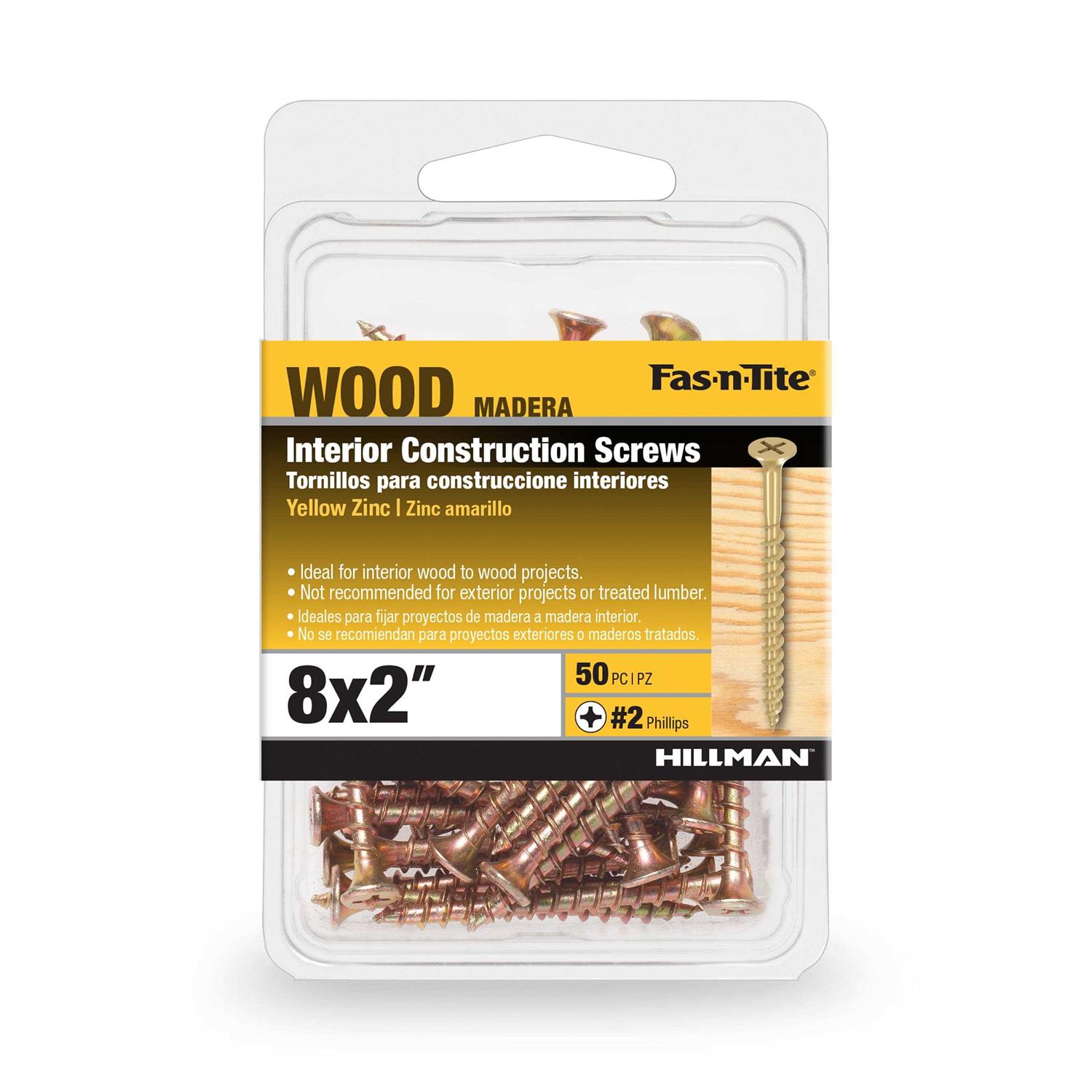 Hillman Fas-N-Tite Flat Head Phillips Self Drilling Screws with Wings -1lb 1099875 - Zenithce