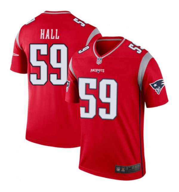 New England Patriots #59 Terez Hall Red Stitched Jersey - Zenithce