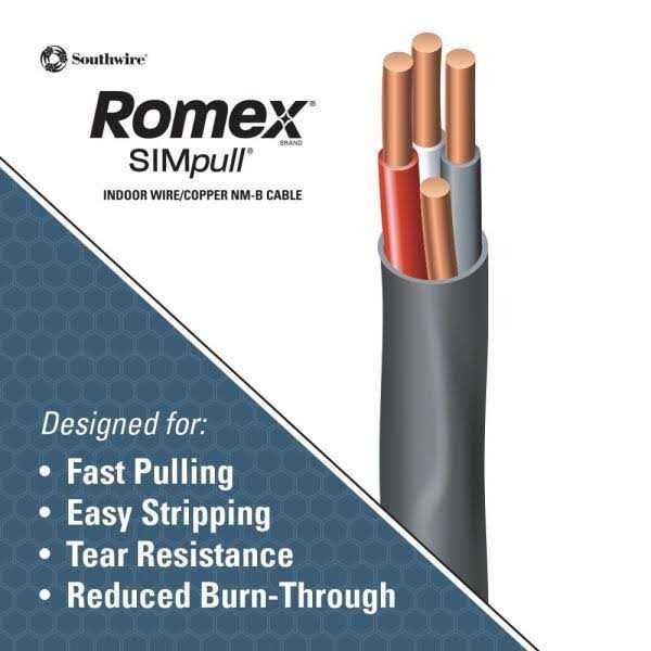 Southwire 25 ft. 8/2 Stranded Romex SIMpull CU NM-B W/G Wire - Zenithce