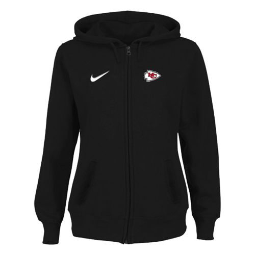 Women's Kansas City Chiefs Stadium Rally Full Zip Hoodie Black - Zenithce