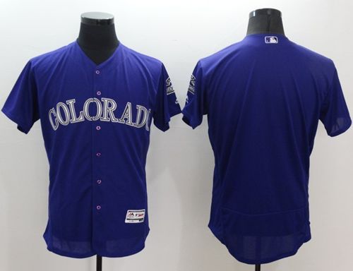Rockies Blank Purple Flexbase Authentic Collection Stitched Jersey - Zenithce