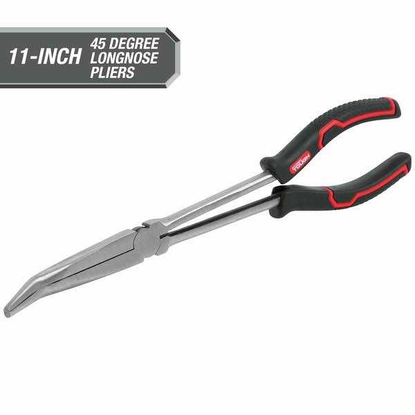 Hyper Tough 11-inch Long Nose Pliers with Ergonomic Comfort Grips 5375 - Zenithce