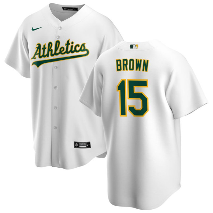 Oakland Athletics #15 Seth Brown White Cool Base Stitched Jersey - Zenithce